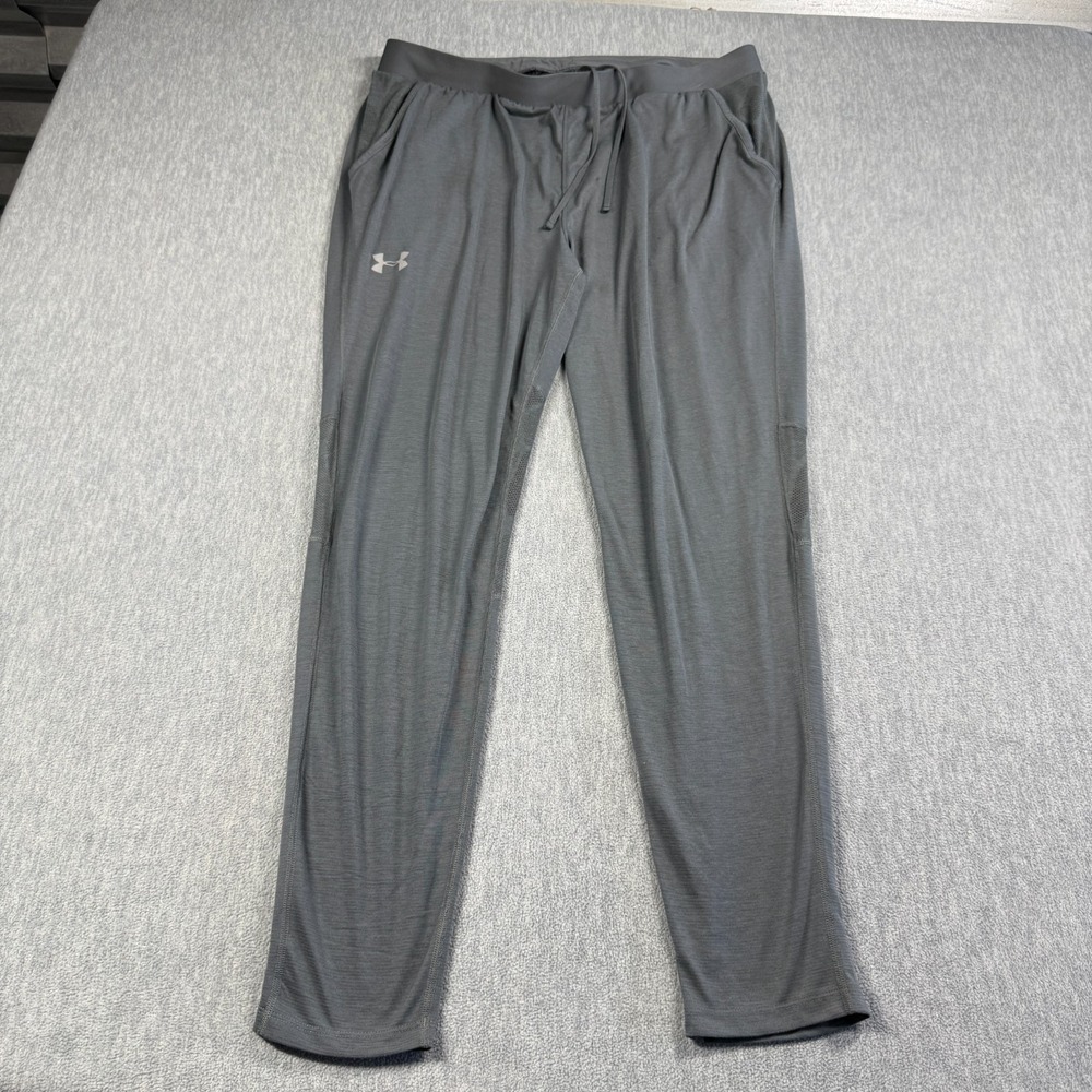 Under Armour Pants Mens XL Gray HeatGear Fitted‎ Jogger Athletic Workout Gym